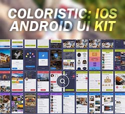 UI素材－手机程序界面(7套60个PSD)：Coloristic iOS Android UI Kit